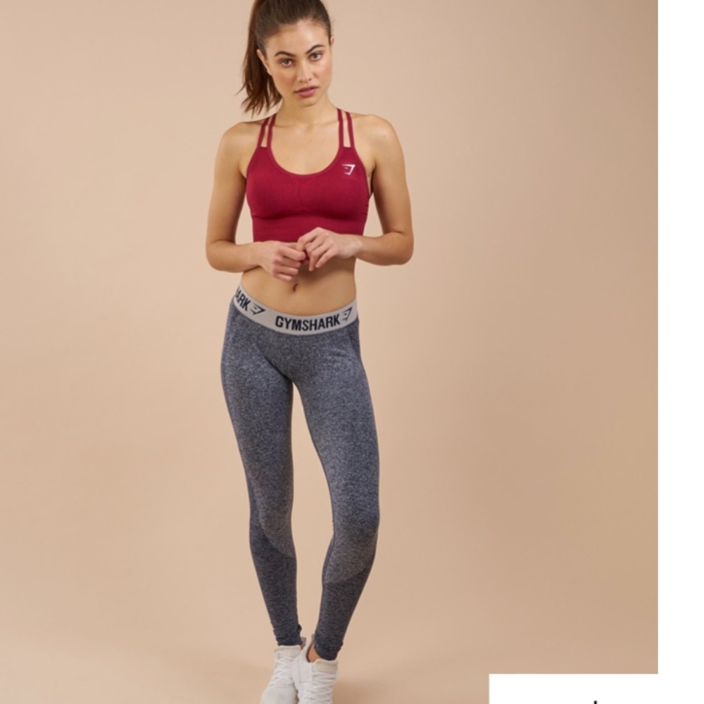 New Gymshark Flex Leggings V3 Blue/Grey Small